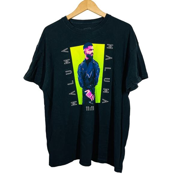 Maluma 11:11 World Tour Graphic Tee Merch Shirt Black Short Sleeve - XL - Picture 1 of 4